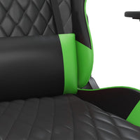 Sedia da Gaming con Poggiapiedi Nero e Verde in Similpelle 3143767