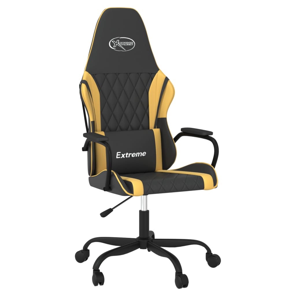 Sedia da Gaming Nera e Oro in Similpellecod mxl 93543