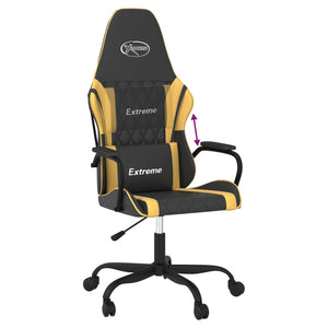 Sedia da Gaming Nera e Oro in Similpelle 3143777