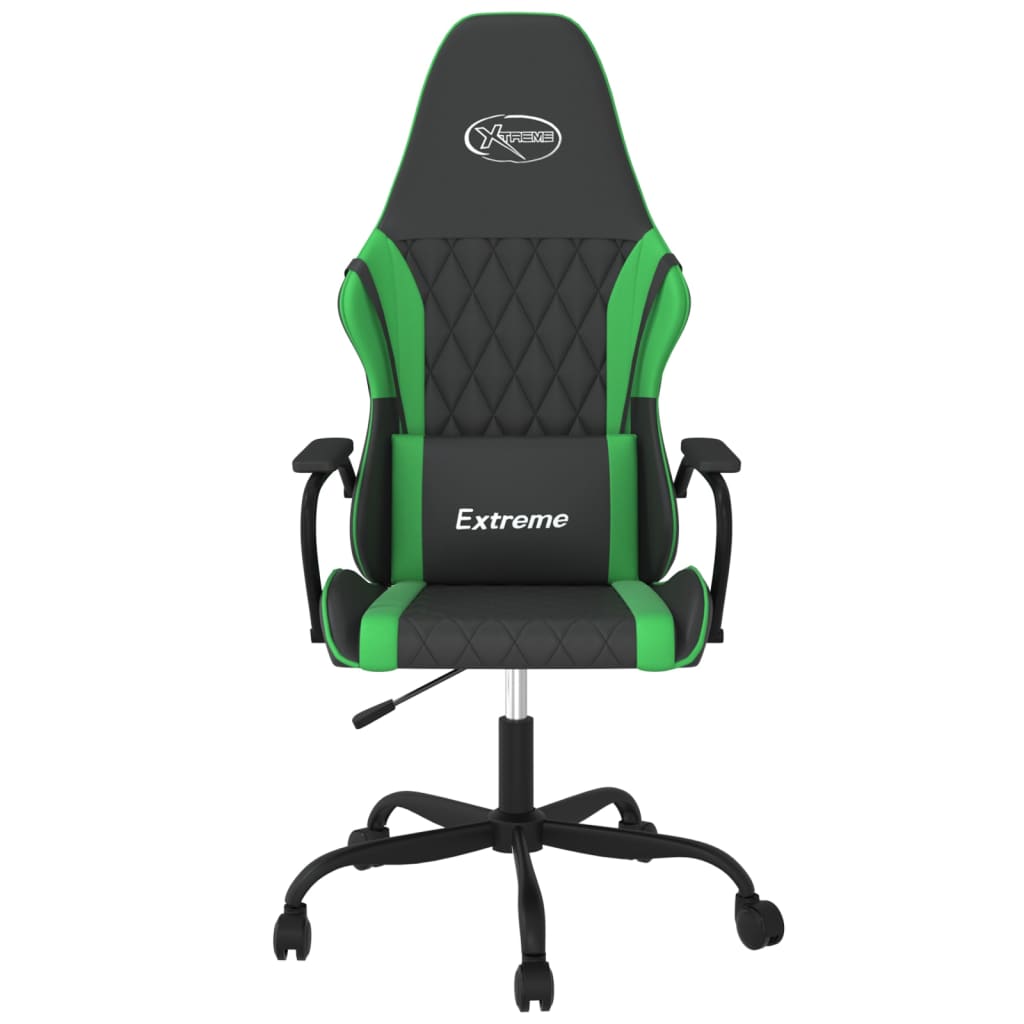 Sedia da Gaming Nera e Verde in Similpelle 3143778