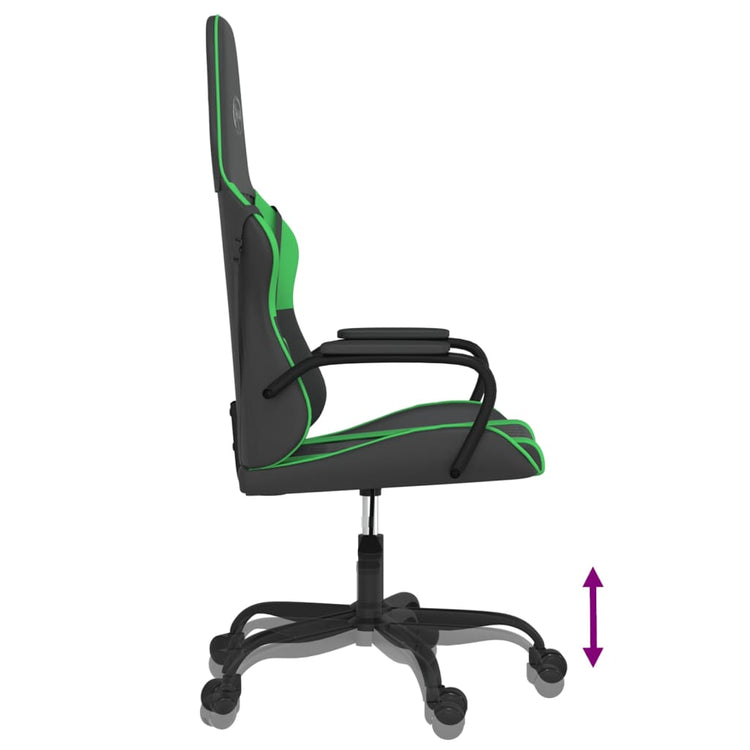 Sedia da Gaming Nera e Verde in Similpelle 3143778