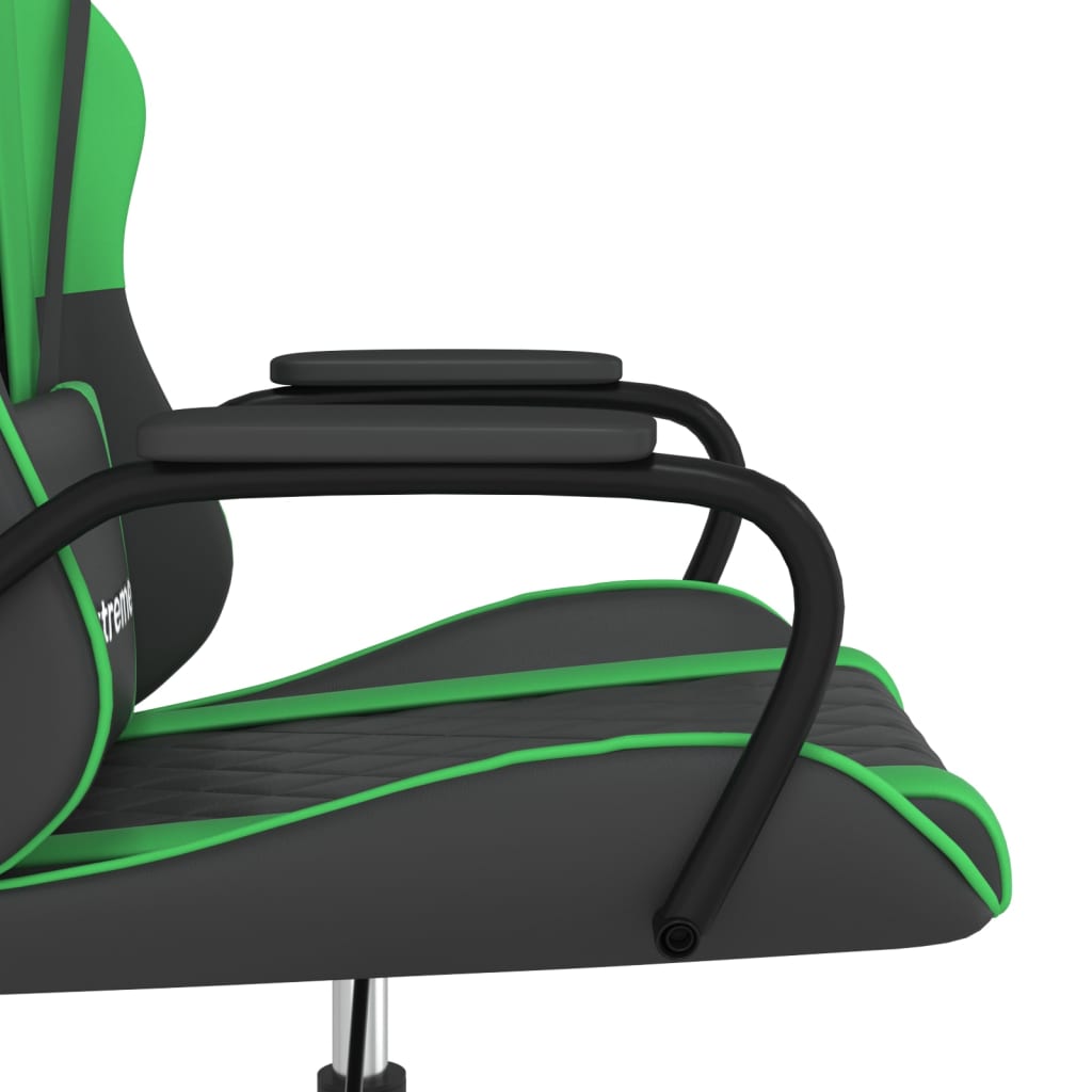 Sedia da Gaming Nera e Verde in Similpelle 3143778