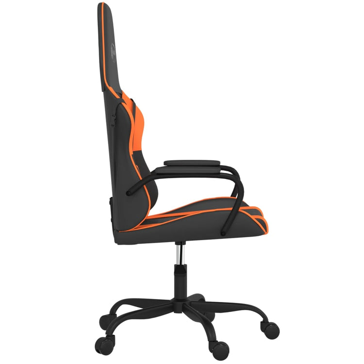 Sedia da Gaming Nero e Arancione in Similpelle 3143781