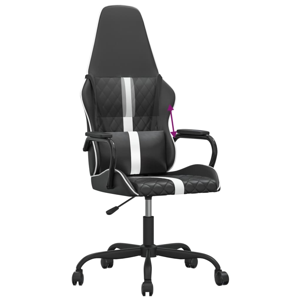 Sedia da Gaming Nero e Bianco in Similpelle 3143792