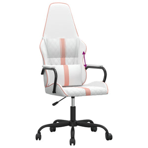 Sedia da Gaming Bianco e Rosa in Similpelle 3143795