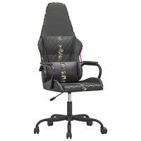 Sedia da Gaming Nero e Mimetico in Similpelle 3143797