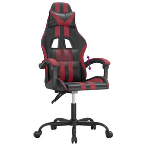 Sedia Gaming Nero e Rosso Vino in Similpelle 3143825