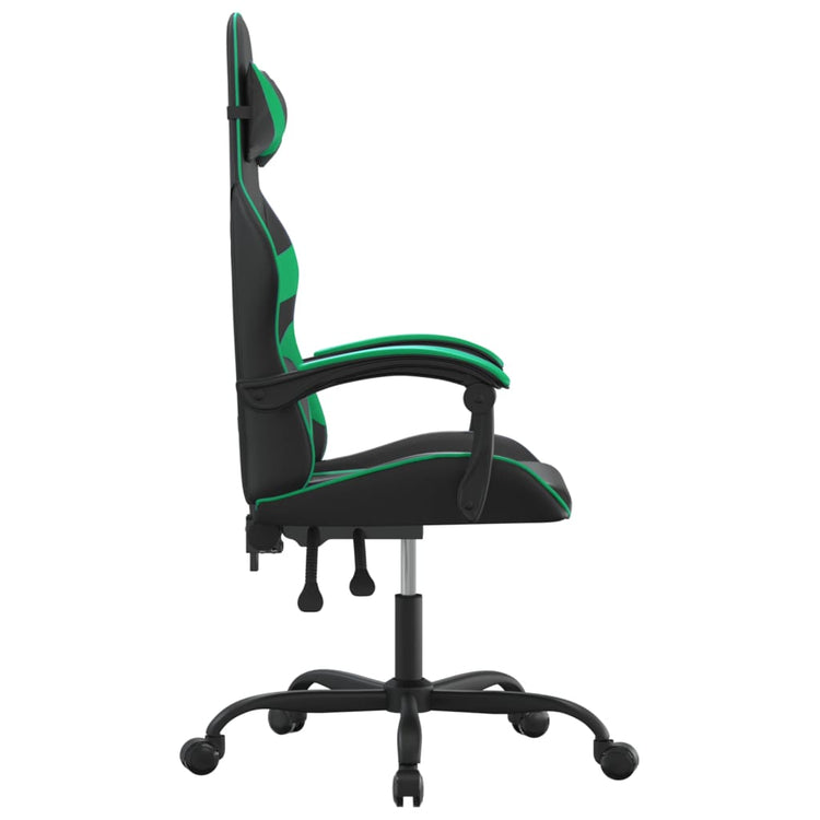 Sedia da Gaming Nera e Verde in Similpelle 3143845