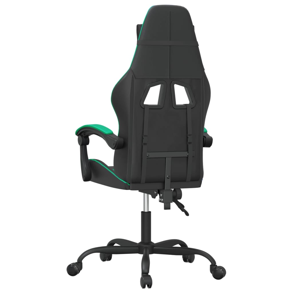 Sedia da Gaming Nera e Verde in Similpelle 3143845