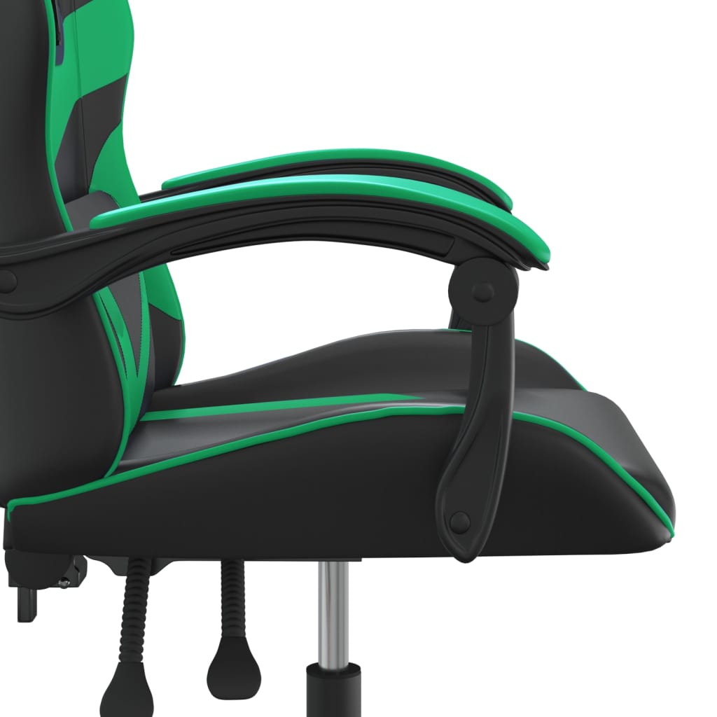 Sedia da Gaming Nera e Verde in Similpelle 3143845