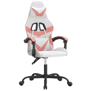 Sedia da Gaming Bianco e Rosa in Similpelle 3143851