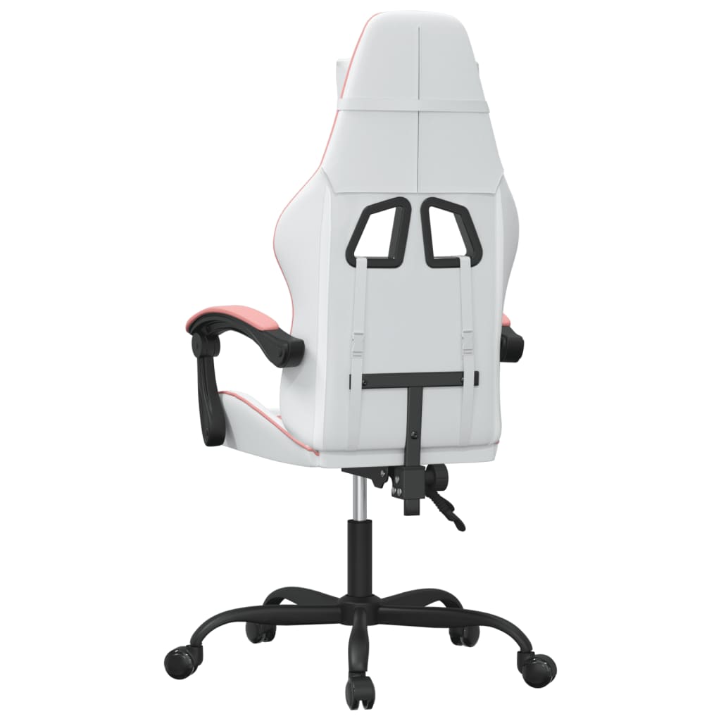 Sedia da Gaming Bianco e Rosa in Similpelle 3143851