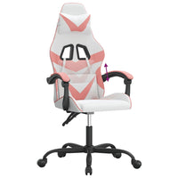 Sedia da Gaming Bianco e Rosa in Similpelle 3143851