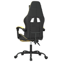 Sedia da Gaming con Poggiapiedi Nero e Oro in Similpelle cod mxl 77261