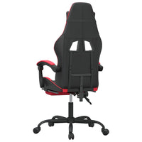 Sedia da Gaming con Poggiapiedi Nero e Rosso in Similpelle 3143879