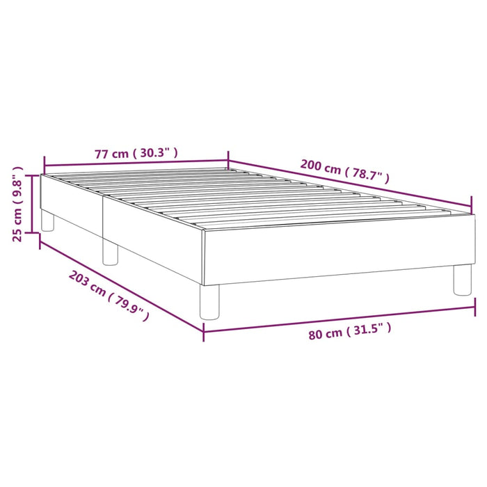 Giroletto a Molle Grigio Chiaro 80x200 cm in Tessuto 3120468