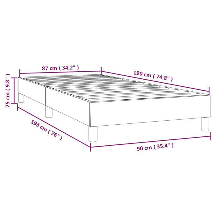 Giroletto a Molle Grigio Scuro 90x190 cm in Tessuto