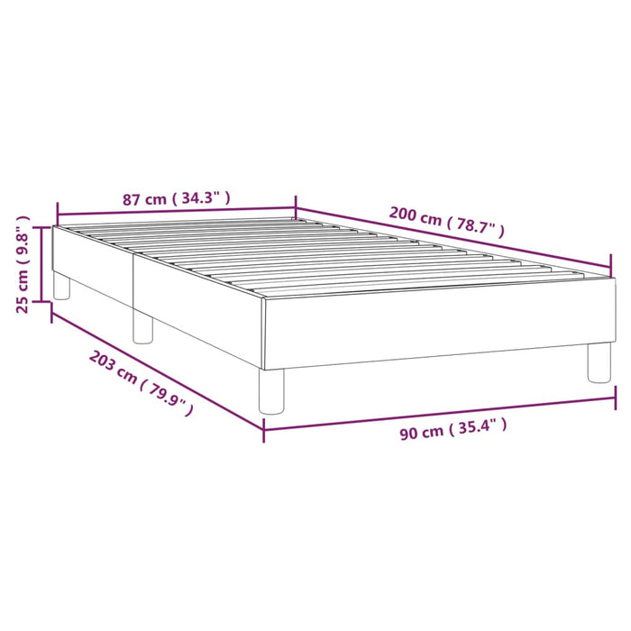 Giroletto a Molle Grigio Scuro 90x200 cm in Tessuto cod mxl 40018