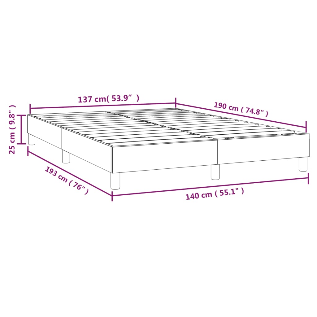 Giroletto a Molle Grigio Scuro 140x190 cm in Tessuto