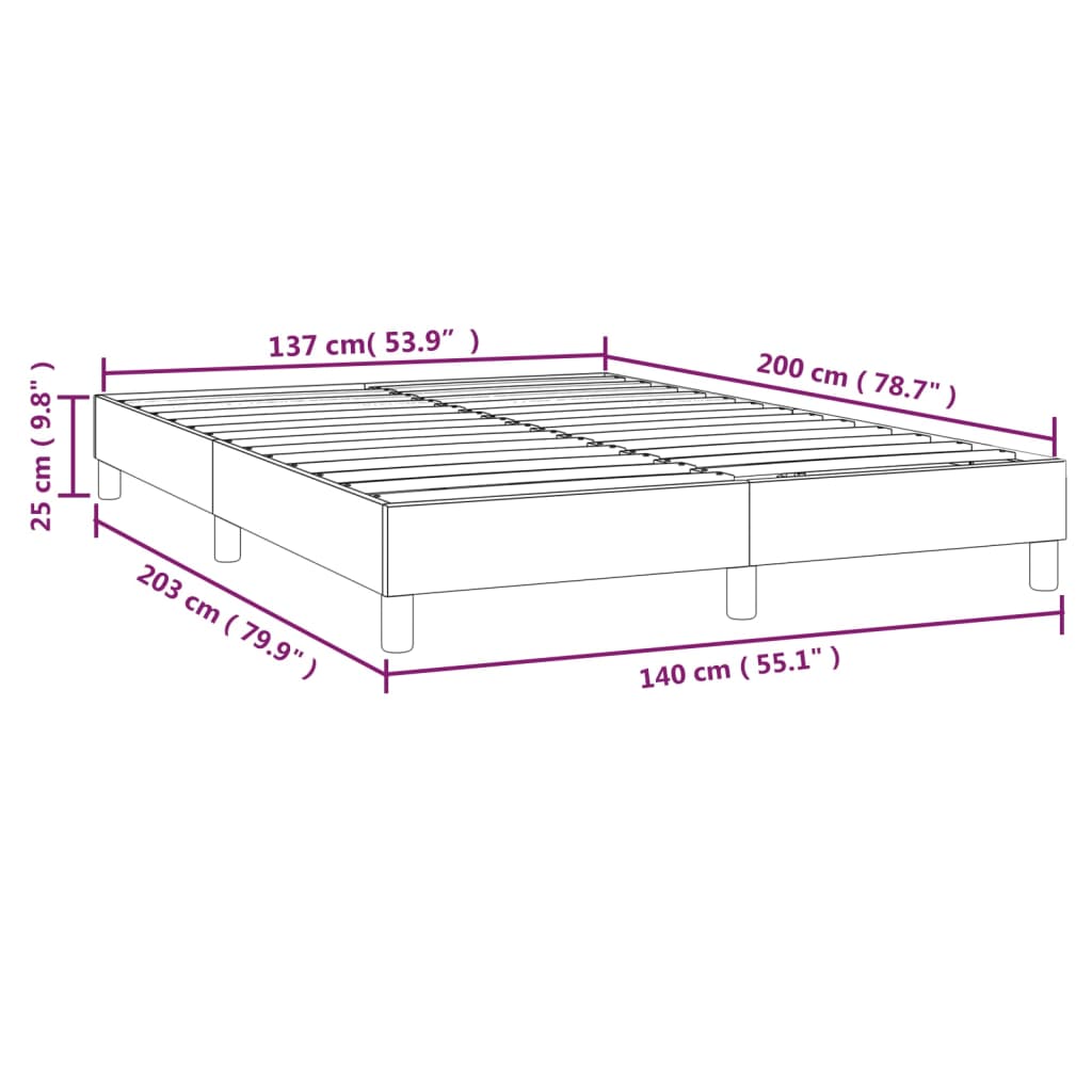 Giroletto senza Materasso Marrone Scuro 140x200 cm Tessuto 3120519