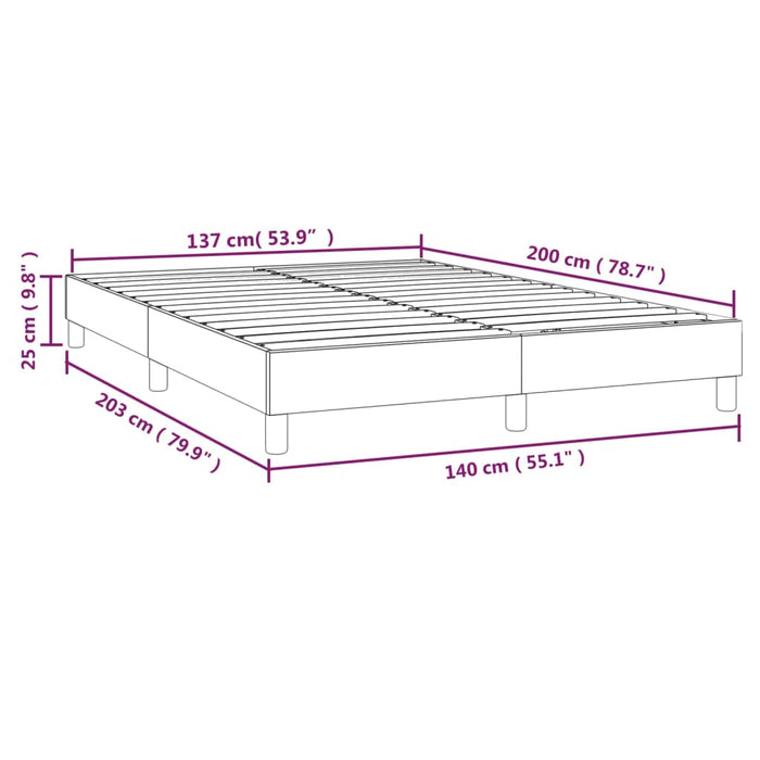 Giroletto senza Materasso Marrone Scuro 140x200 cm Tessuto 3120519