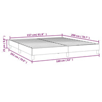 Giroletto a Molle Grigio Chiaro 160x200 cm in Tessuto 3120622