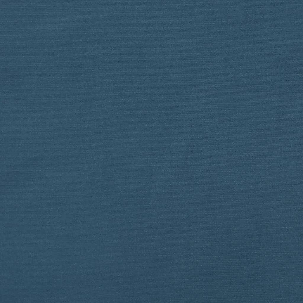 Giroletto a Molle Blu Scuro 140x200 cm in Velluto 3120776