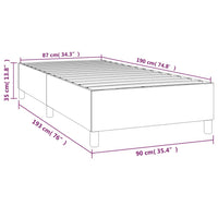 Giroletto a Molle Grigio Chiaro 90x190 cm in Tessuto