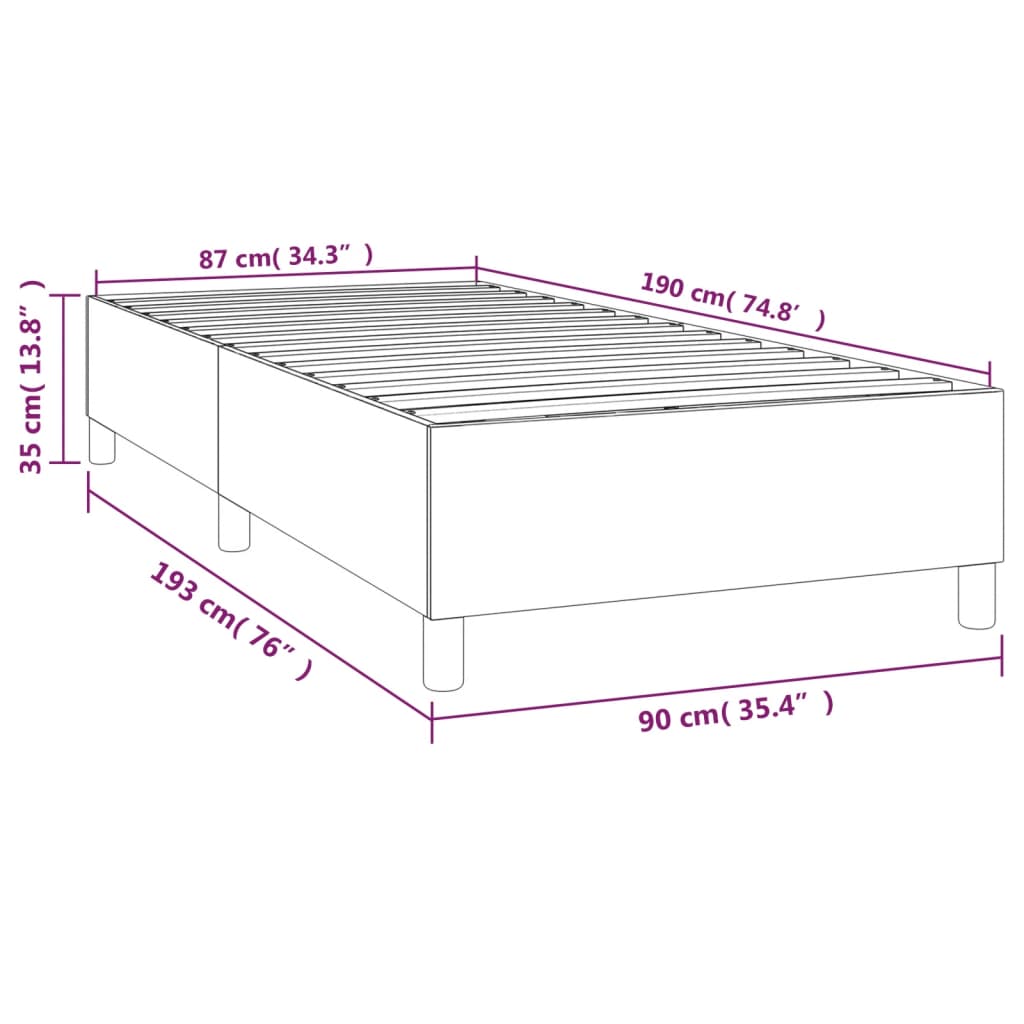 Giroletto senza Materasso Crema 90x190 cm in Tessuto 3120926