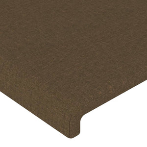 Testiera 2 pz Marrone Scuro 90x5x78/88 cm in Tessuto 3116037