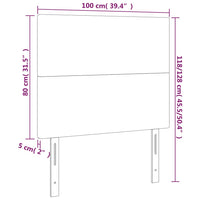 Testiere 2 pz Grigio Scuro 100x5x78/88 cm in Tessuto 3116043