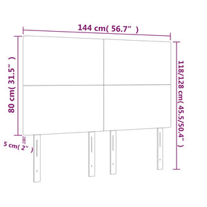 Testiere 4 pz Marrone Scuro 72x5x78/88 cm in Tessuto cod 12471