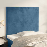 Testiere 2 pz Blu Scuro 100x5x78/88 cm in Velluto 3116098