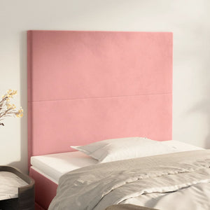 Testiere 2 pz Rosa 100x5x78/88 cm in Velluto cod mxl 48954