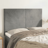 Testiere 4 pz Grigio Chiaro 72x5x78/88 cm in Velluto cod mxl 49609