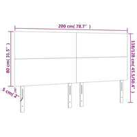 Testiere 4 pz Verde Scuro 100x5x78/88 cm in Velluto cod mxl 52254