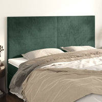 Testiere 4 pz Verde Scuro 100x5x78/88 cm in Velluto 3116121