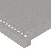 Testiera 4 pz Grigio Chiaro 90x5x78/88 cm in Tessuto 3116206