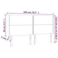 Testiere 4 pz Grigio Scuro 100x5x78/88 cm in Velluto 3116259