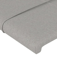 Testiera 2 pz Grigio Chiaro 90x5x78/88 cm in Tessuto 3116314