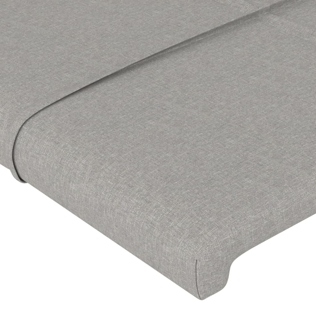 Testiere 4 pz Grigio Chiaro 72x5x78/88 cm in Tessuto 3116330