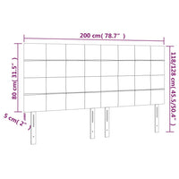 Testiera 4 pz Blu 100x5x78/88 cm in Tessuto 3116360