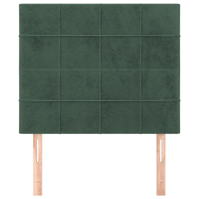 Testiera 2 pz Verde scuro 90x5x78/88 cm in Vellutocod mxl 121541