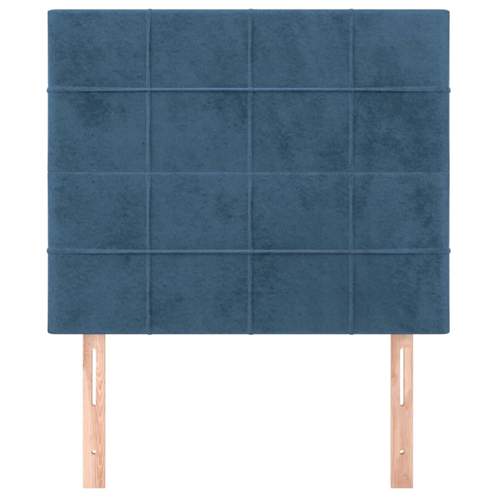 Testiere 2 pz Blu Scuro 100x5x78/88 cm in Velluto 3116378