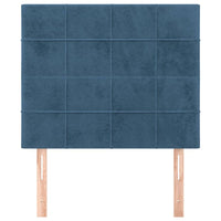 Testiere 2 pz Blu Scuro 100x5x78/88 cm in Velluto 3116378