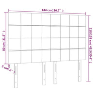 Testiere 4 pz Rosa 72x5x78/88 cm in Velluto 3116385