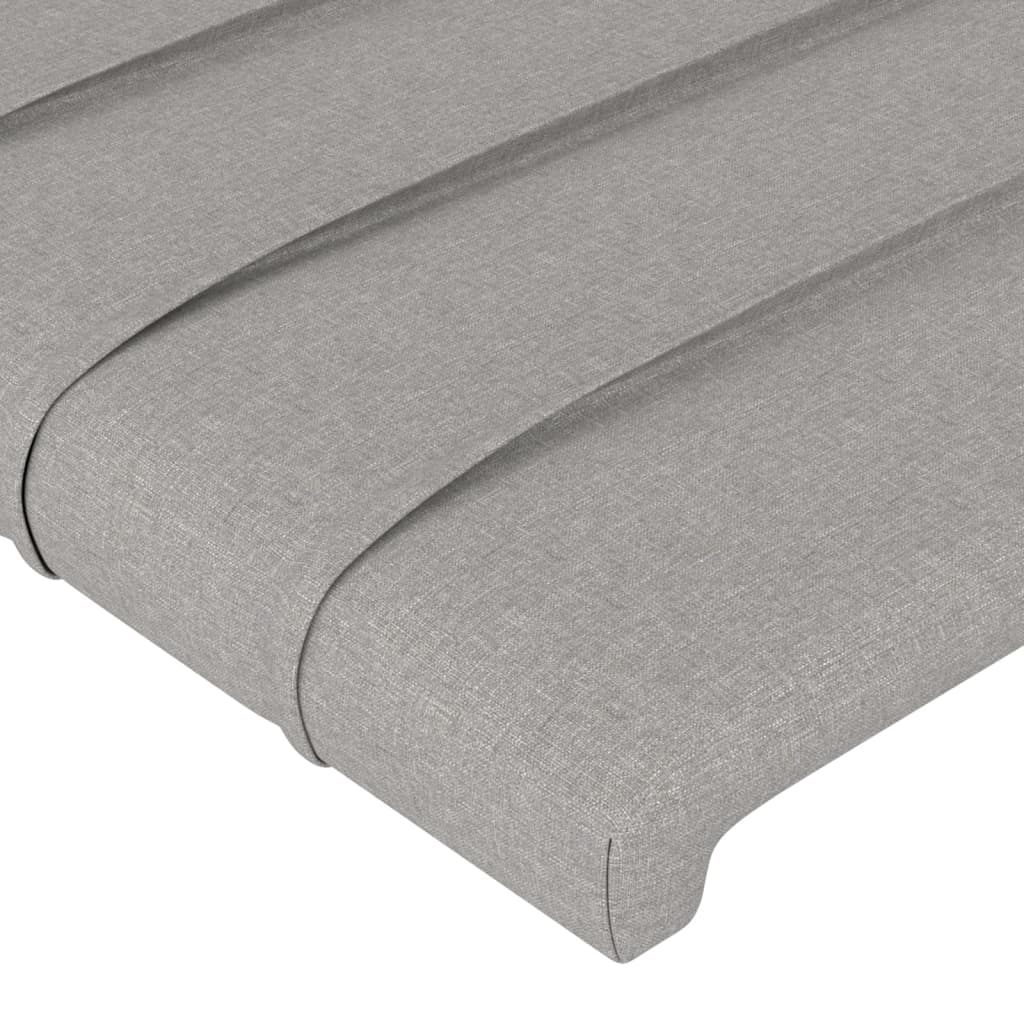 Testiere 2 pz Grigio Chiaro 100x5x78/88 cm in Tessuto 3116462