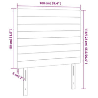 Testiere 2 pz Grigio Chiaro 100x5x78/88 cm in Tessuto 3116462