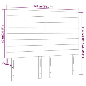 Testiere 4 pz Nere72x5x78/88 cm in Tessuto cod mxl 51967