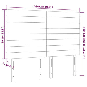 Testiere 4 pz Marrone Scuro 72x5x78/88 cm in Tessuto cod mxl 49908